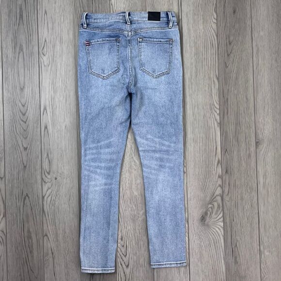 BDG Women Size 25 Twig High Rise Stripped Grommet Cotton Skinny Denim Jeans Punk - Picture 5 of 11